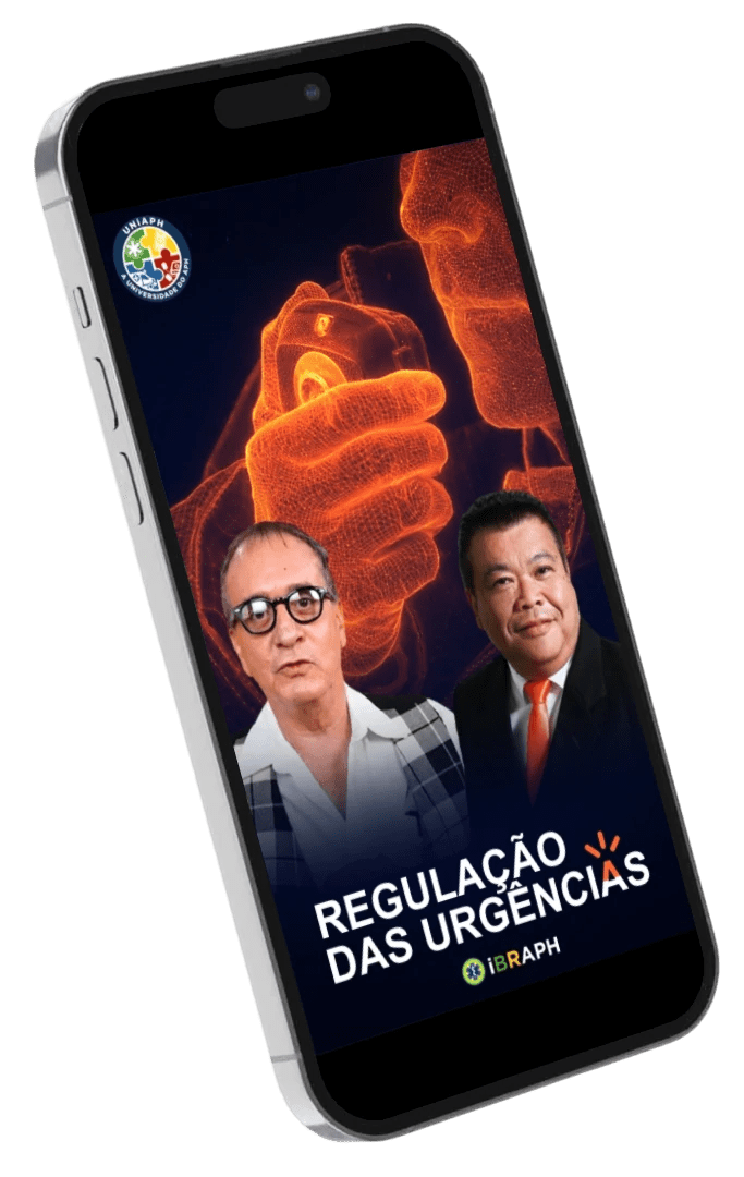 mockup celular regulação das urgencias